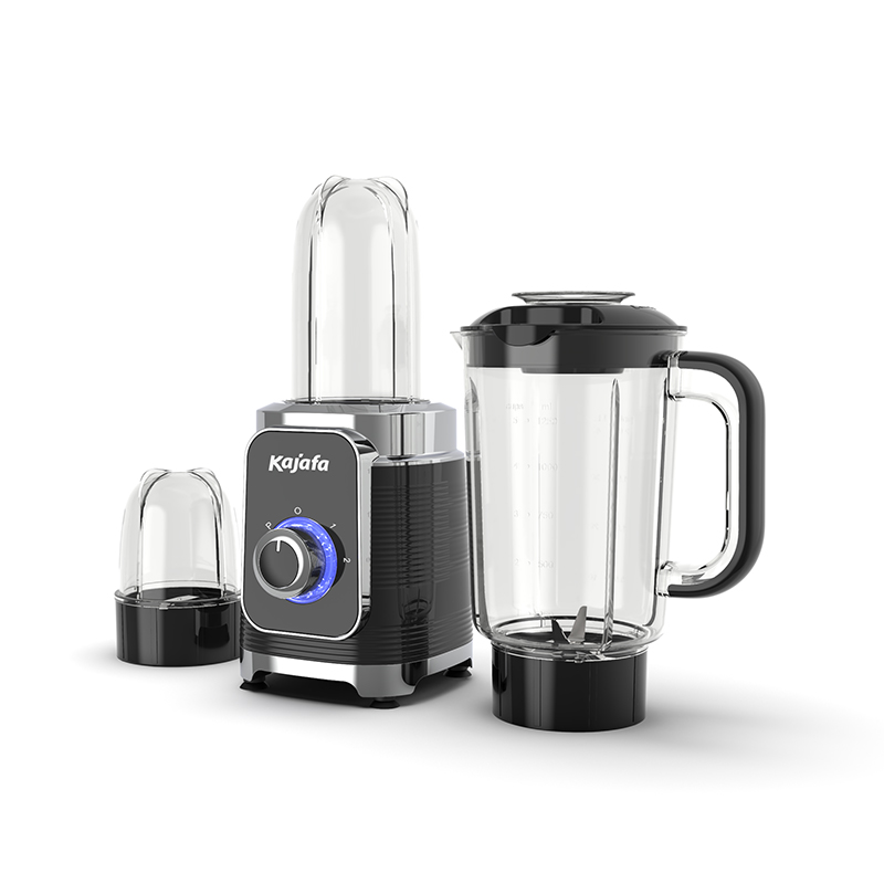 Máy xay sinh tố BL215ABD 3 i 1 Lưỡi dao bằng thép không gỉ 1.0L với Máy làm sinh tố và máy xay cà phê 500ML, Thiết kế mới